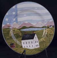 Sakura Warren Kimble AMERICA THE BEAUTIFUL Salad Dessert Plate White House